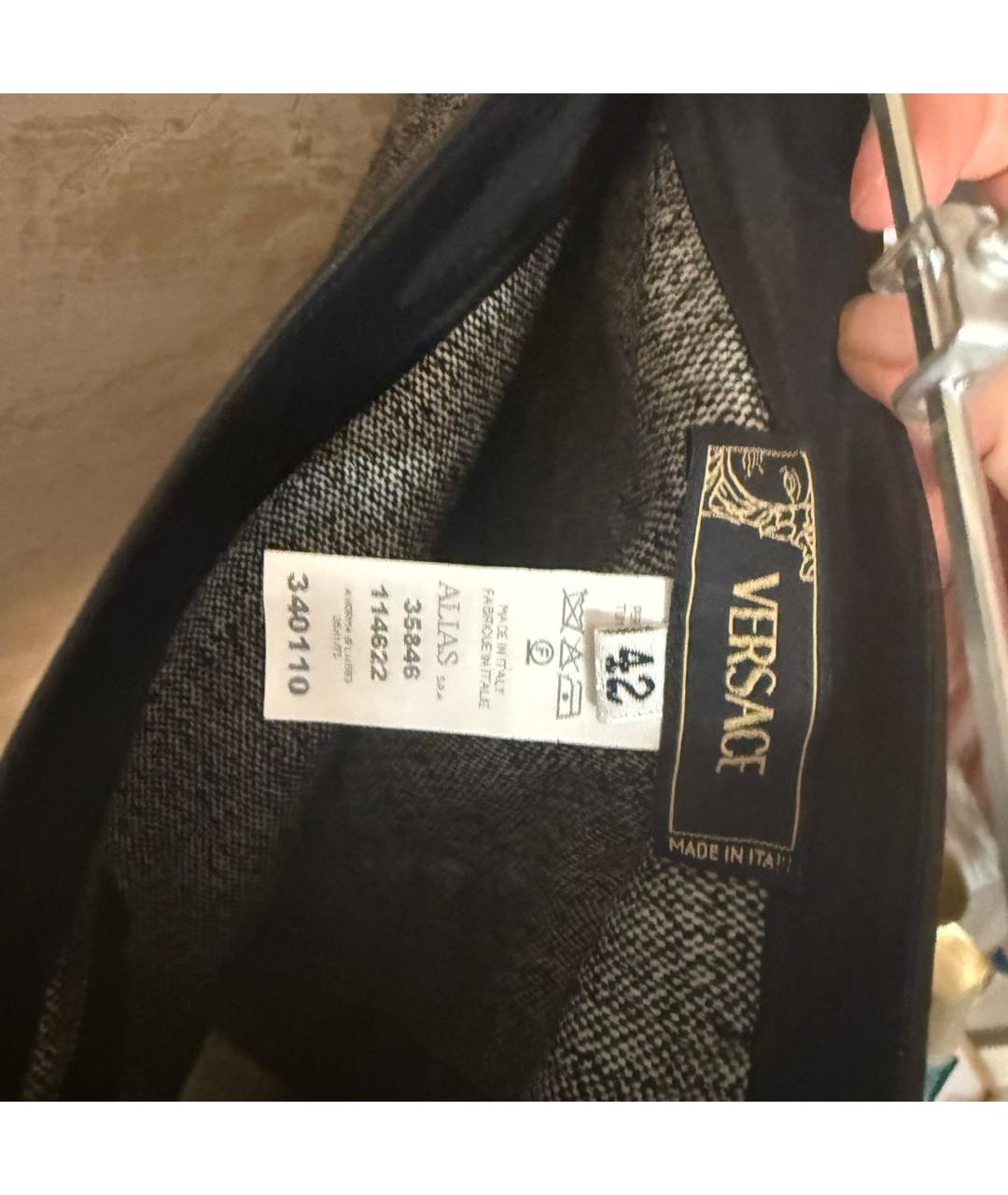 VERSACE Шерстяная юбка миди, фото 3