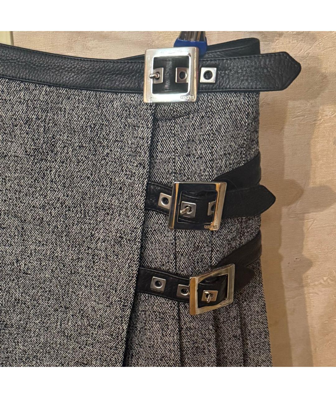 VERSACE Шерстяная юбка миди, фото 4