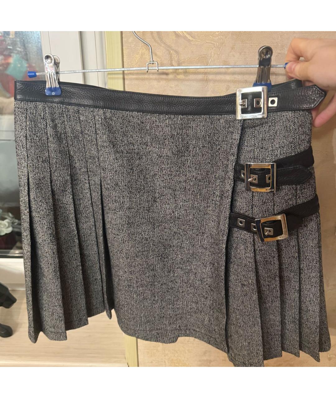 VERSACE Шерстяная юбка миди, фото 5