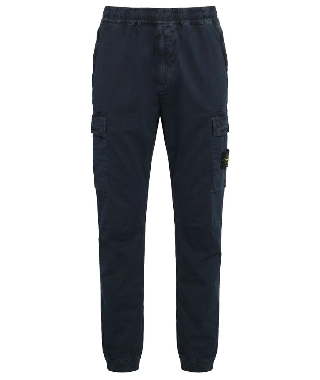 STONE ISLAND Синие хлопковые повседневные брюки, фото 1