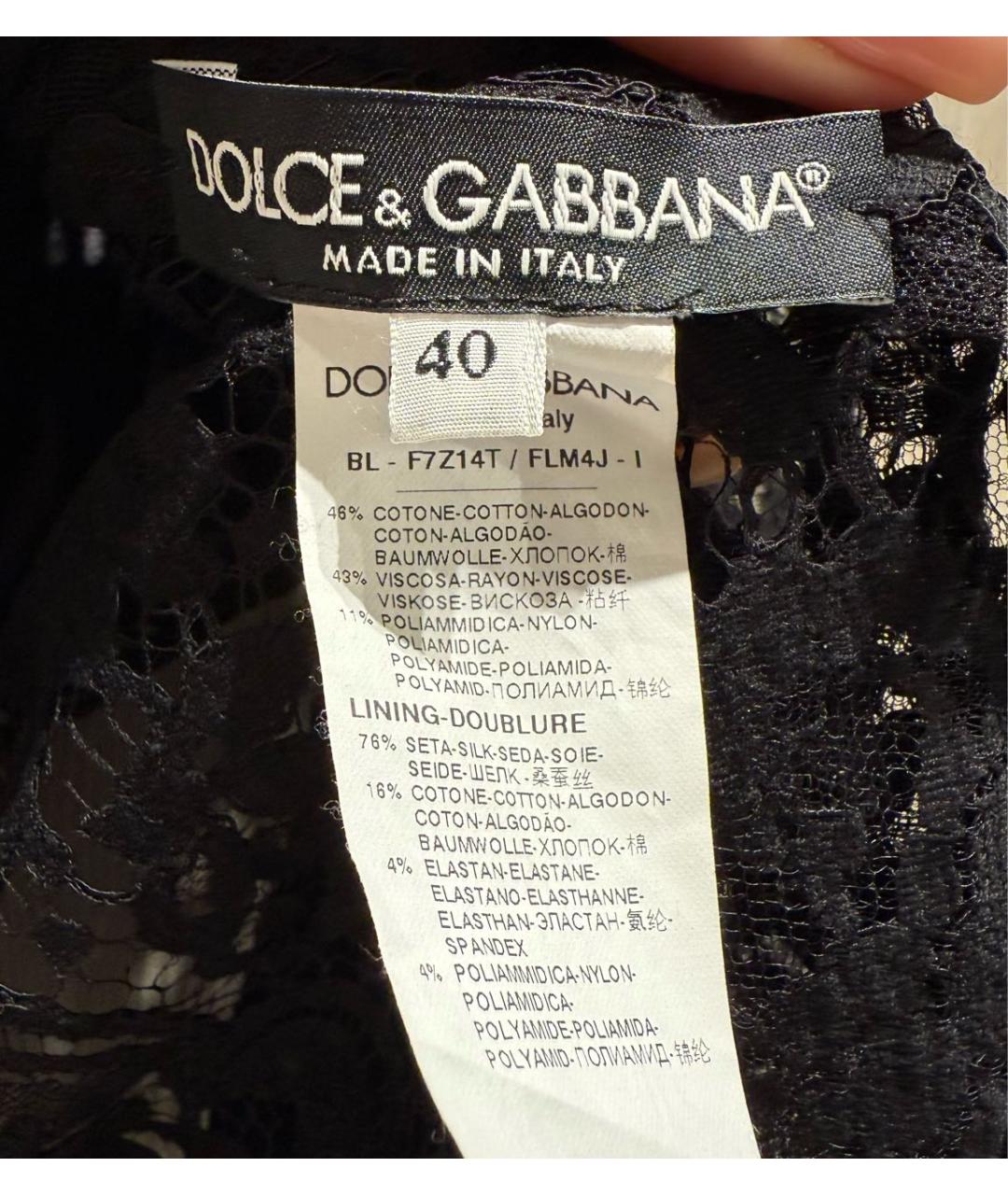 DOLCE&GABBANA Черная блузы, фото 5