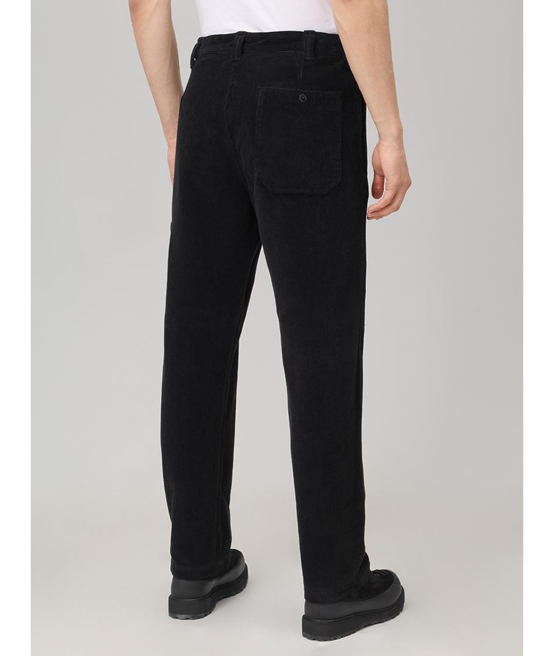 STONE ISLAND Черные хлопковые повседневные брюки, фото 3