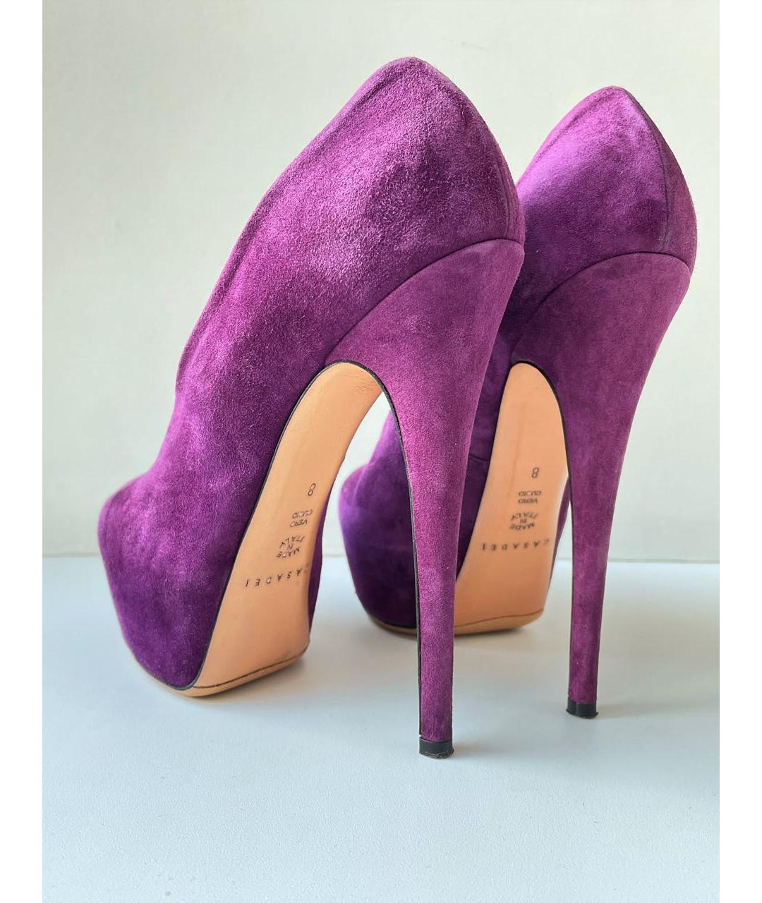 CASADEI Фиолетовые замшевые туфли, фото 4