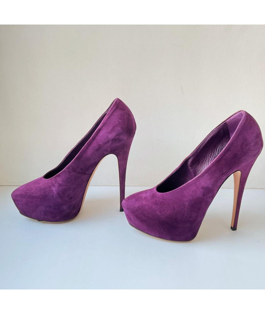 CASADEI Фиолетовые замшевые туфли, фото 7