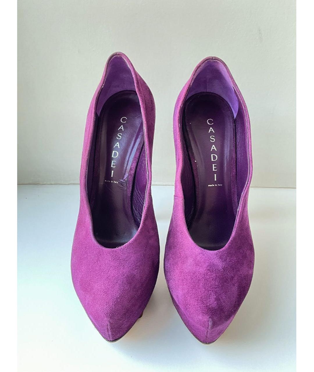 CASADEI Фиолетовые замшевые туфли, фото 3