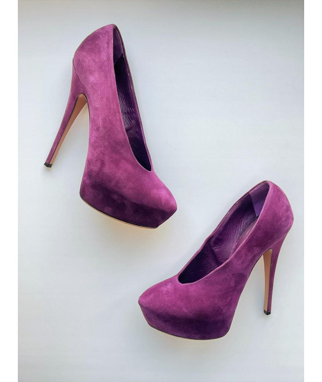 CASADEI Фиолетовые замшевые туфли, фото 2