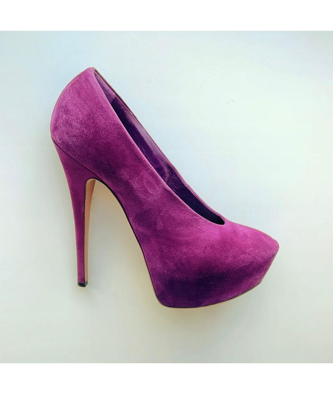 CASADEI Фиолетовые замшевые туфли, фото 9