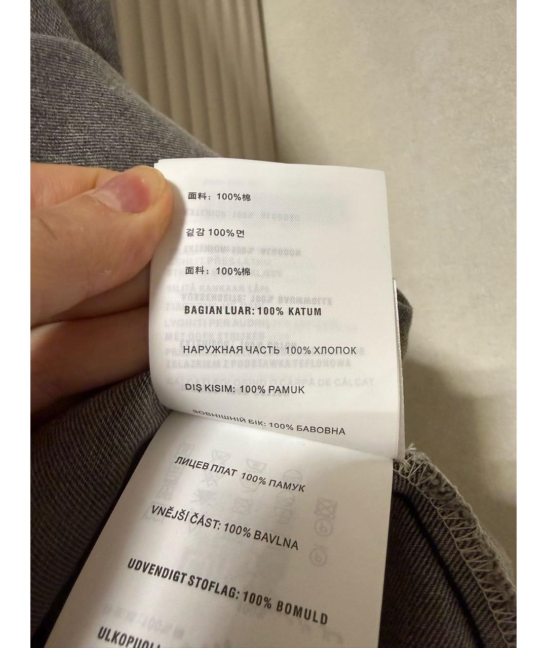 MIU MIU Серая деним юбка миди, фото 5