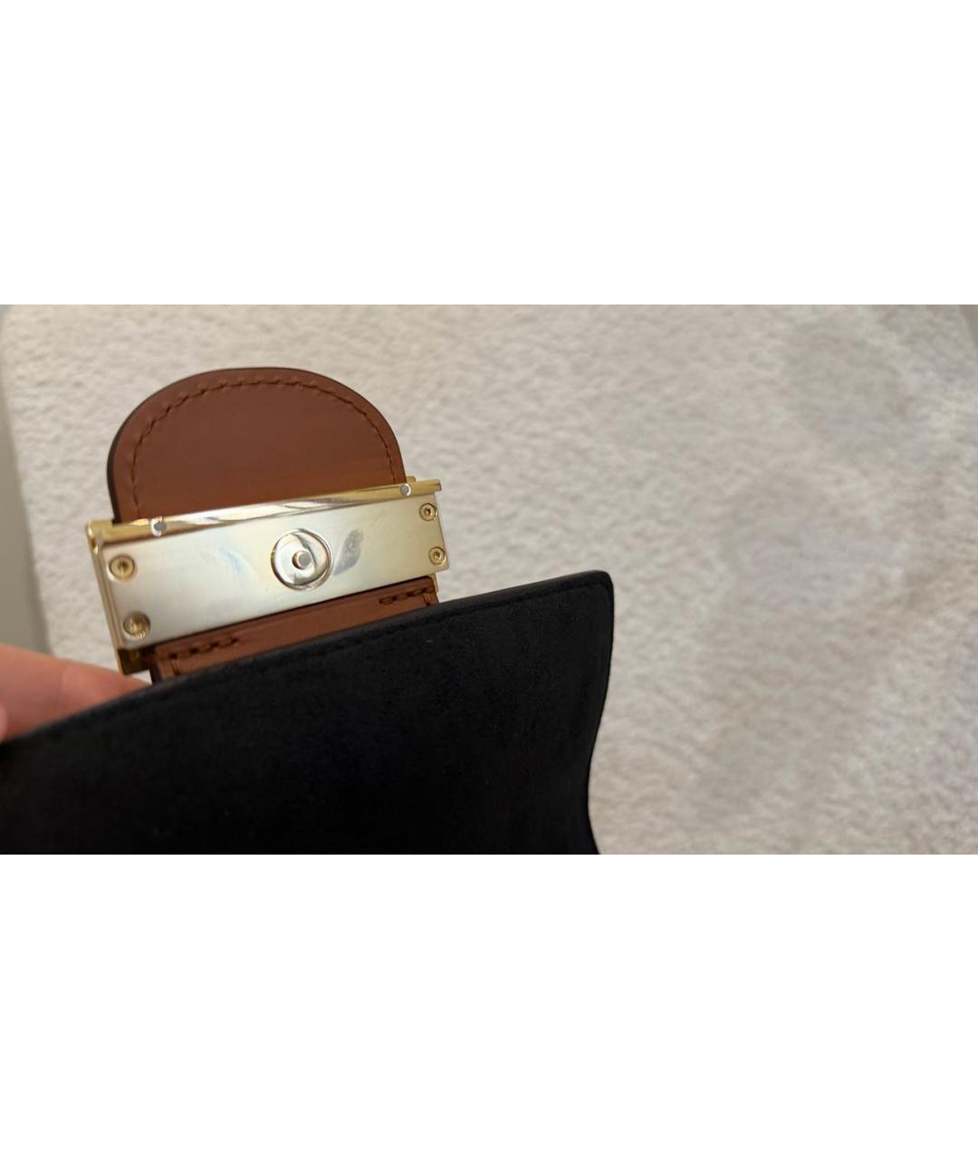 LOUIS VUITTON Коричневая кожаная сумка через плечо, фото 6