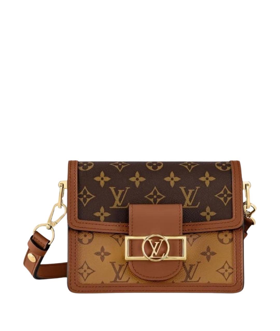 LOUIS VUITTON Коричневая кожаная сумка через плечо, фото 1