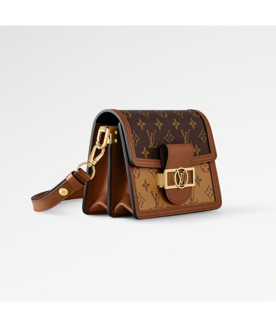 LOUIS VUITTON Коричневая кожаная сумка через плечо, фото 2