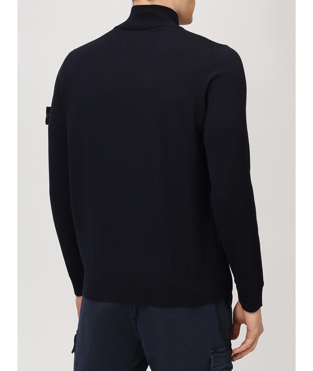 STONE ISLAND Черный шерстяной джемпер / свитер, фото 3