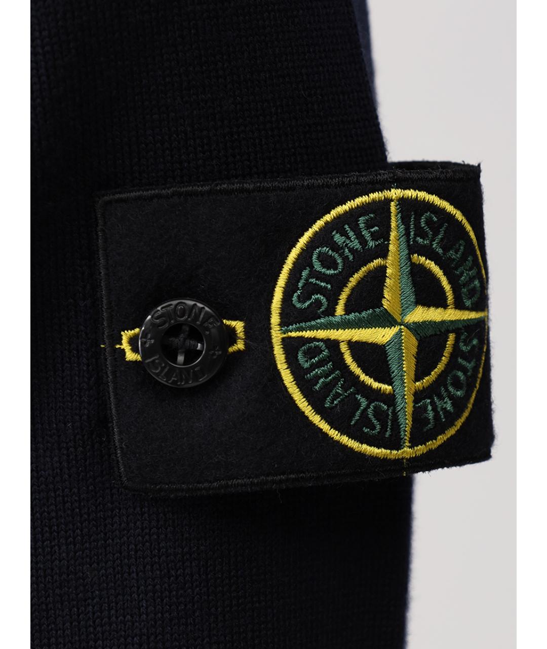 STONE ISLAND Черный шерстяной джемпер / свитер, фото 6