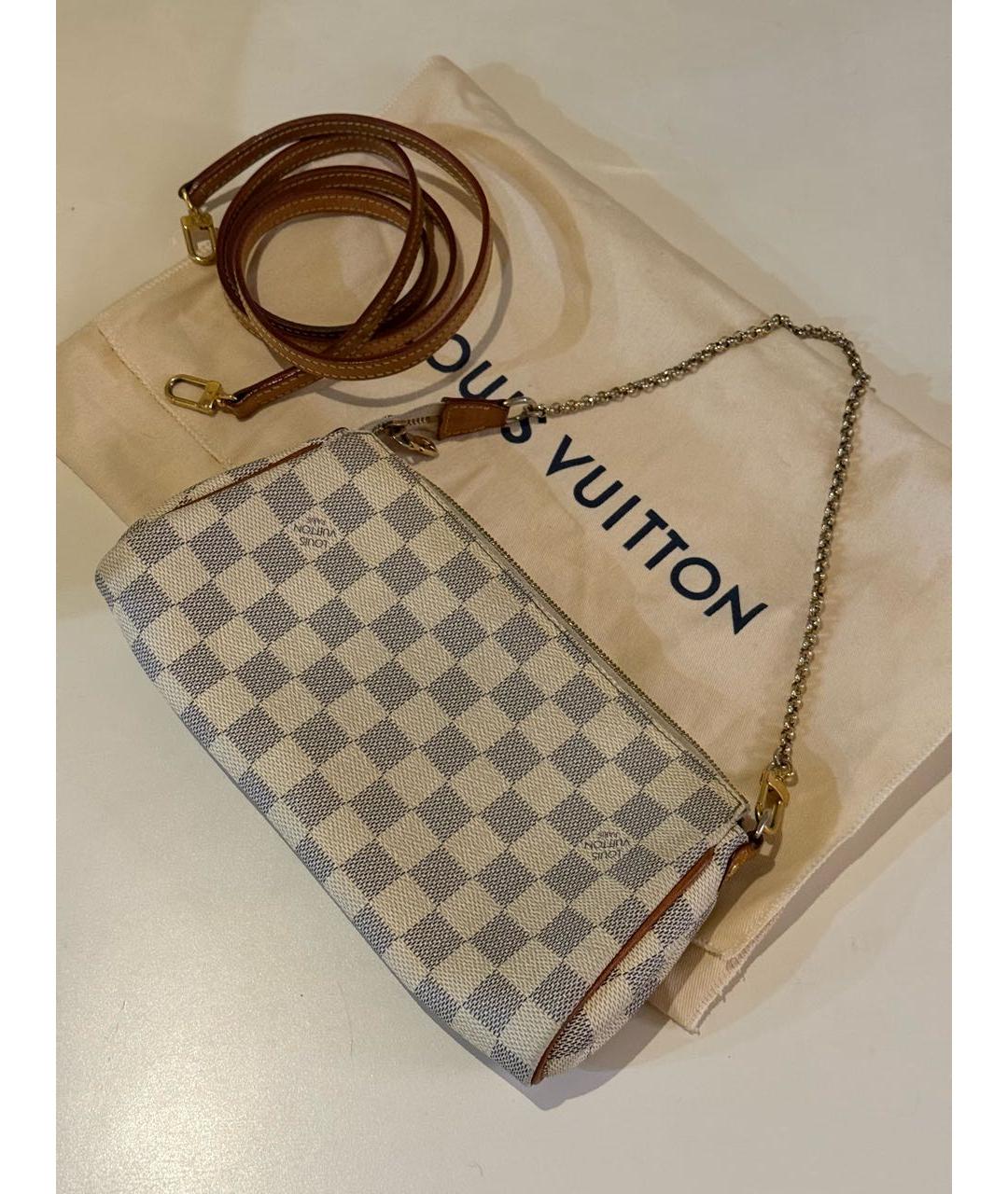 LOUIS VUITTON Бежевая кожаная сумка через плечо, фото 4