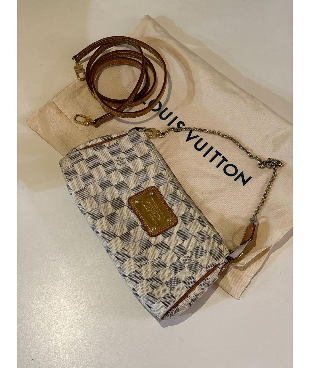 LOUIS VUITTON Бежевая кожаная сумка через плечо, фото 3