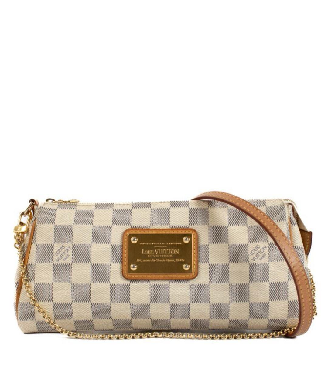 LOUIS VUITTON Бежевая кожаная сумка через плечо, фото 9