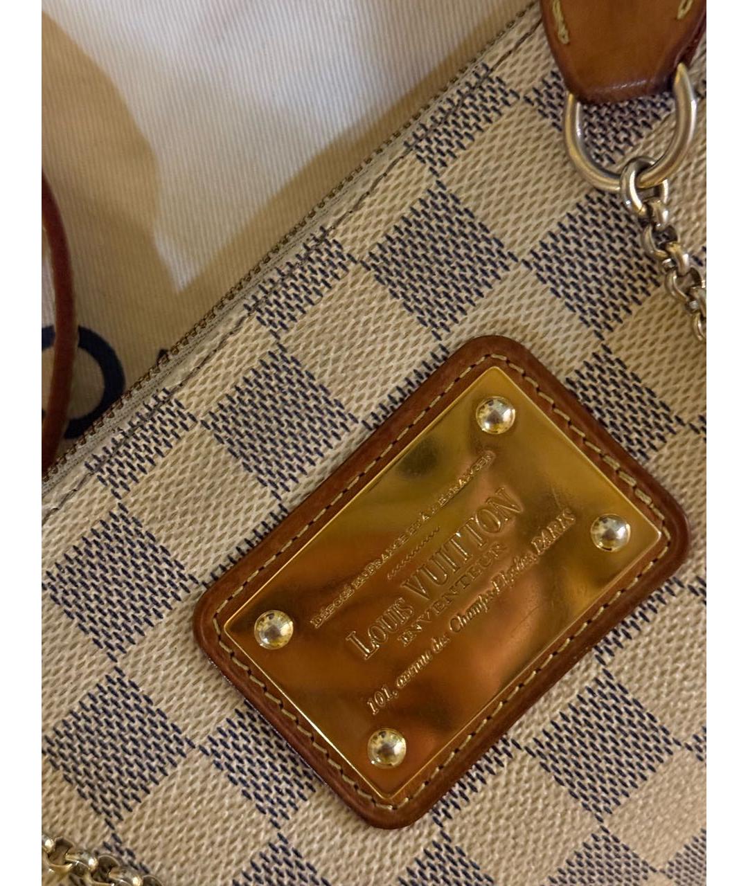 LOUIS VUITTON Бежевая кожаная сумка через плечо, фото 8