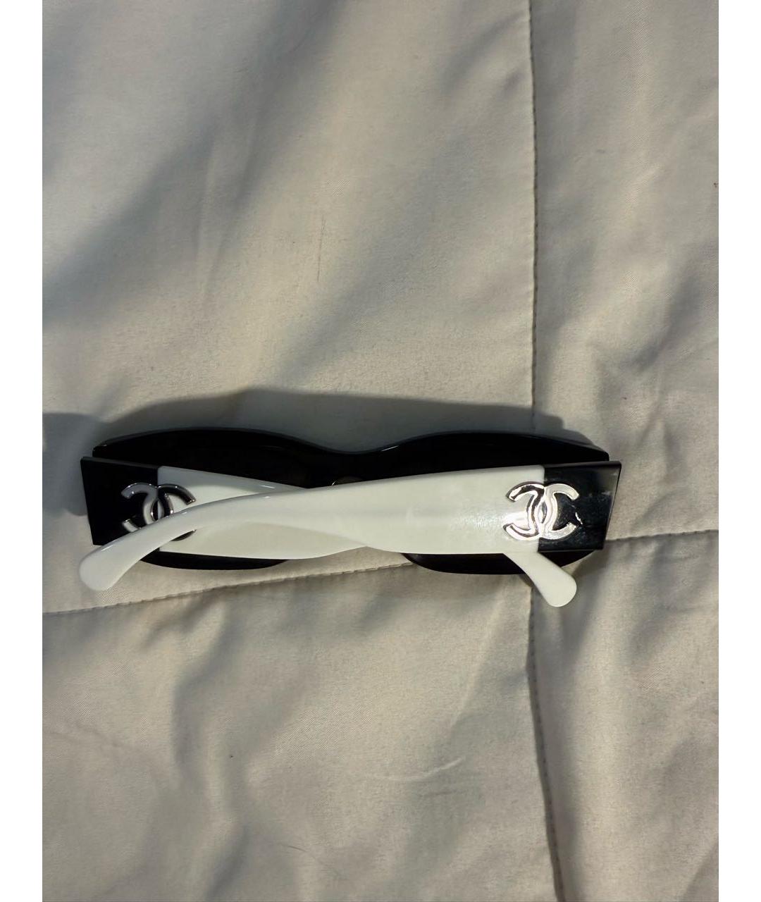 CHANEL Белые пластиковые солнцезащитные очки, фото 4