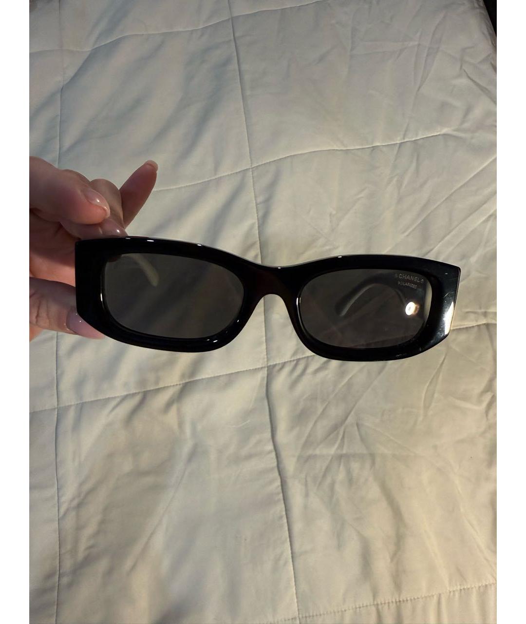 CHANEL Белые пластиковые солнцезащитные очки, фото 7