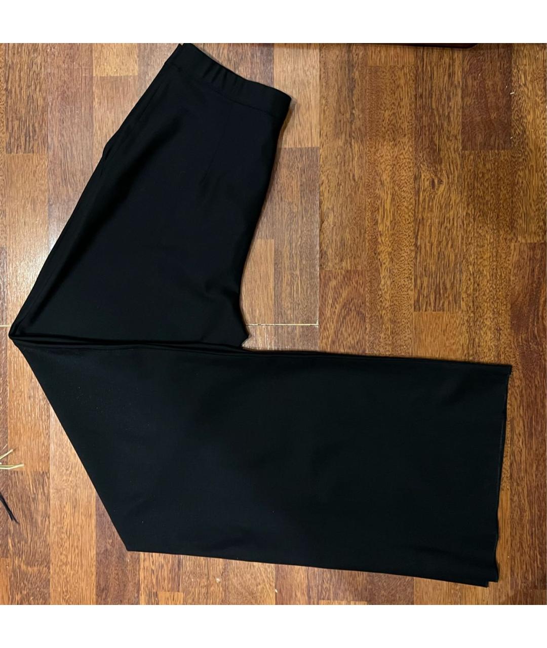 MAX MARA Черные шерстяные брюки широкие, фото 4