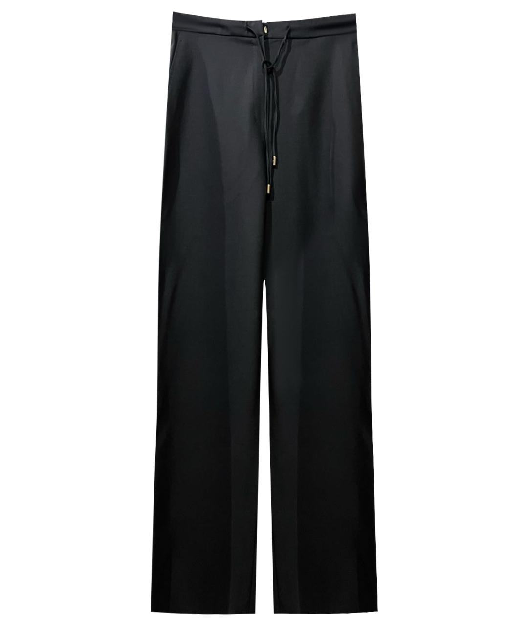 MAX MARA Черные шерстяные брюки широкие, фото 1