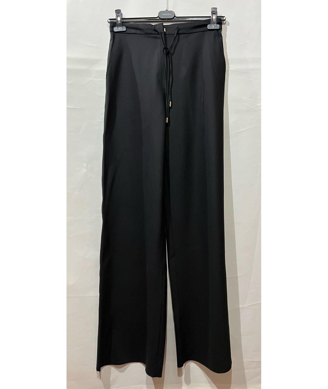 MAX MARA Черные шерстяные брюки широкие, фото 9