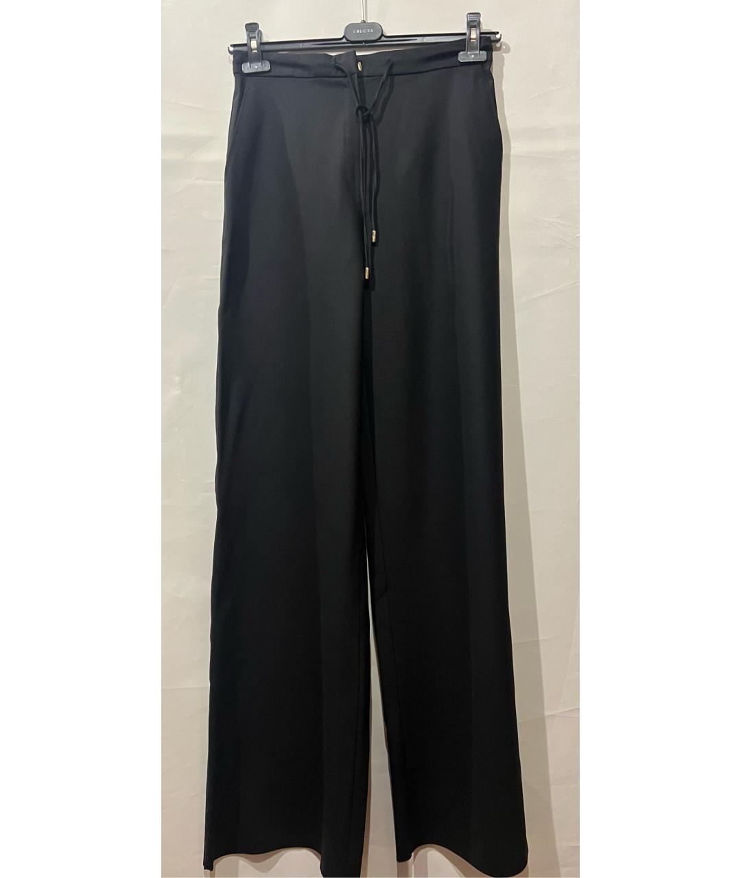 MAX MARA Черные шерстяные брюки широкие, фото 8