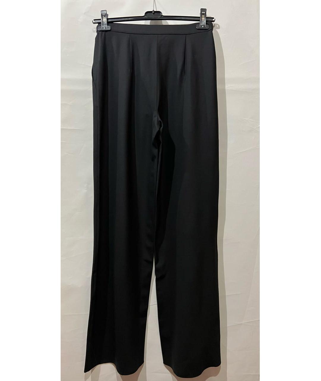 MAX MARA Черные шерстяные брюки широкие, фото 2
