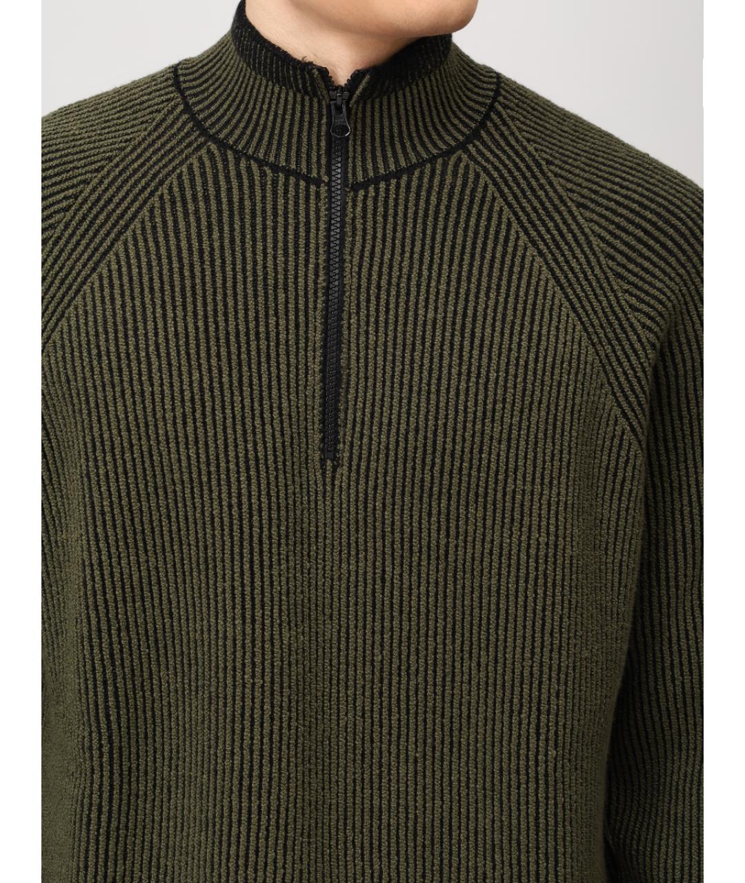 STONE ISLAND Зеленый шерстяной джемпер / свитер, фото 5