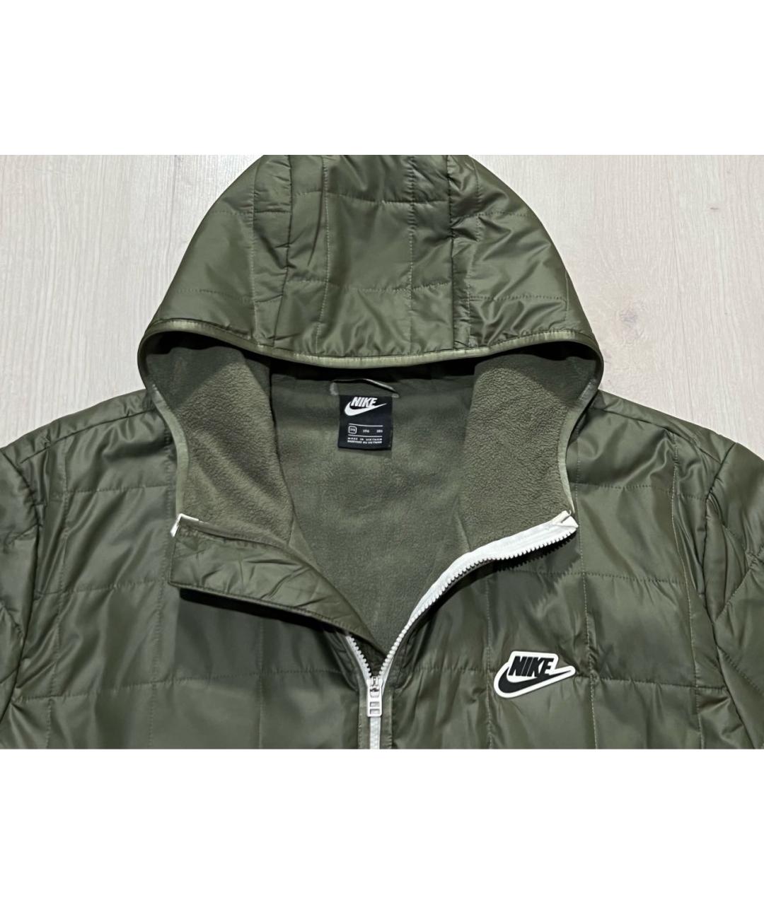 NIKE Зеленая полиамидовая куртка, фото 4
