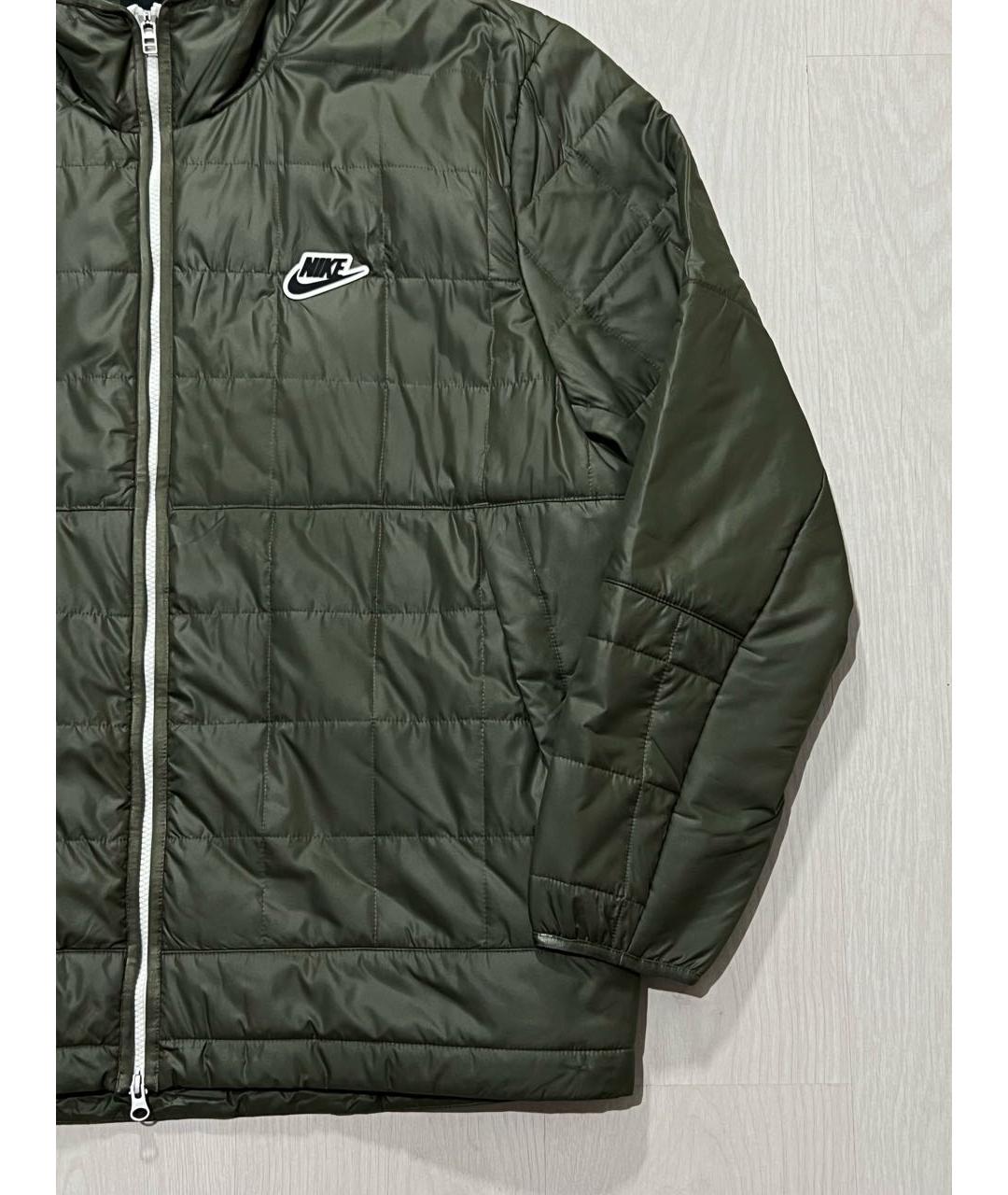 NIKE Зеленая полиамидовая куртка, фото 6