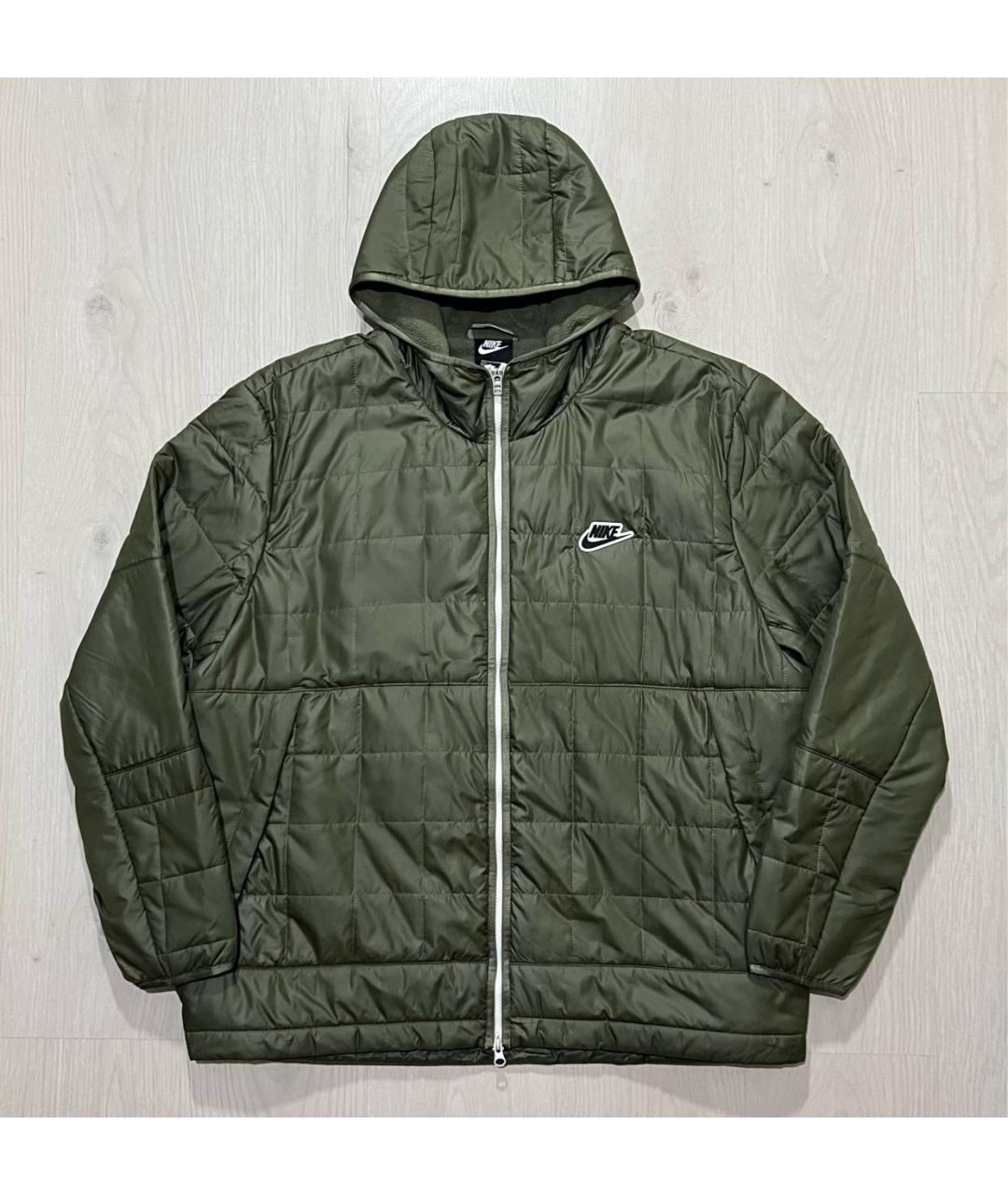 NIKE Зеленая полиамидовая куртка, фото 8