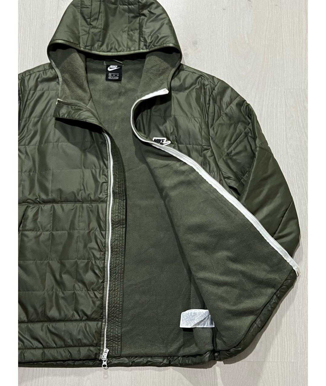 NIKE Зеленая полиамидовая куртка, фото 3