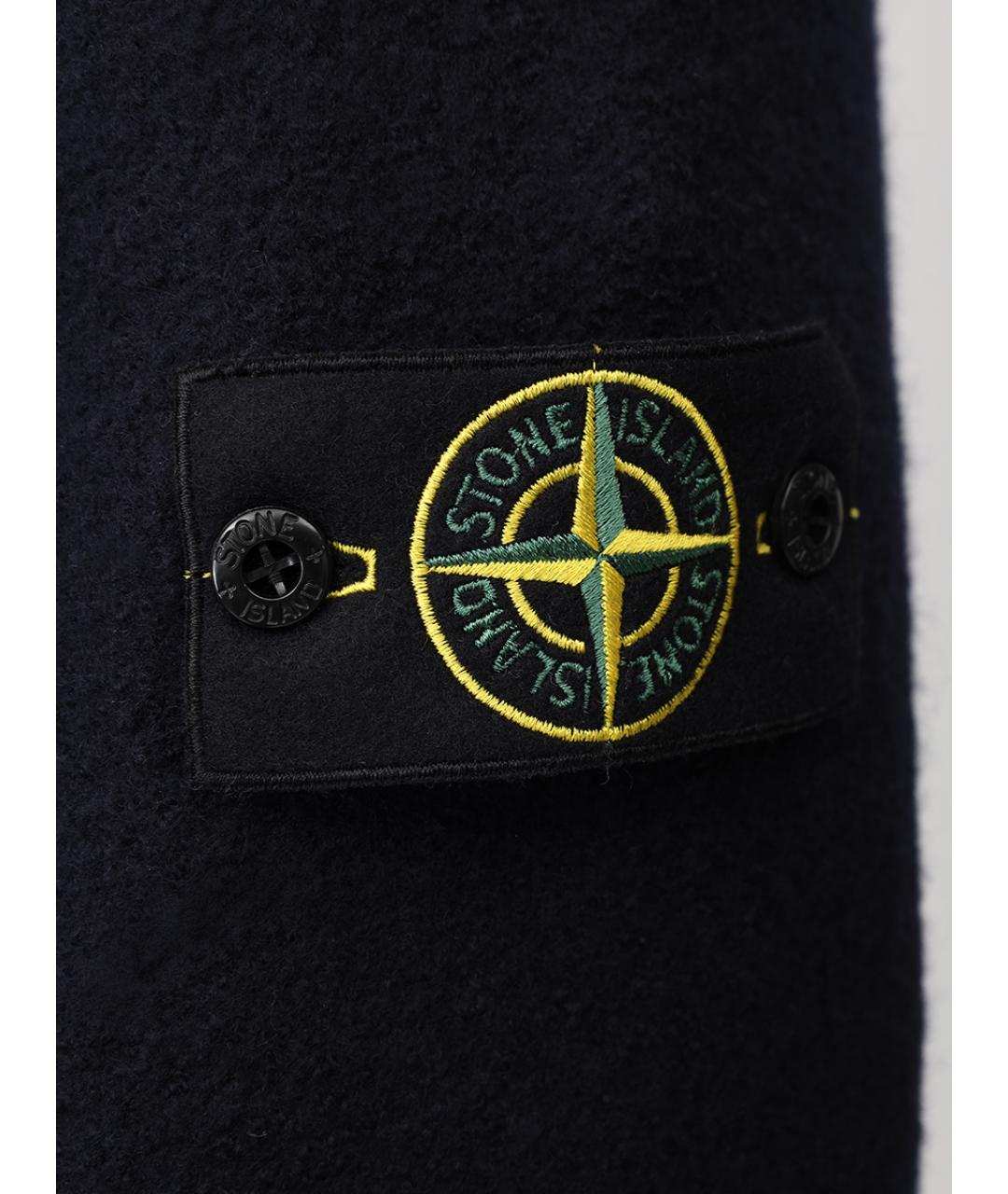 STONE ISLAND Синее шерстяное пальто, фото 6