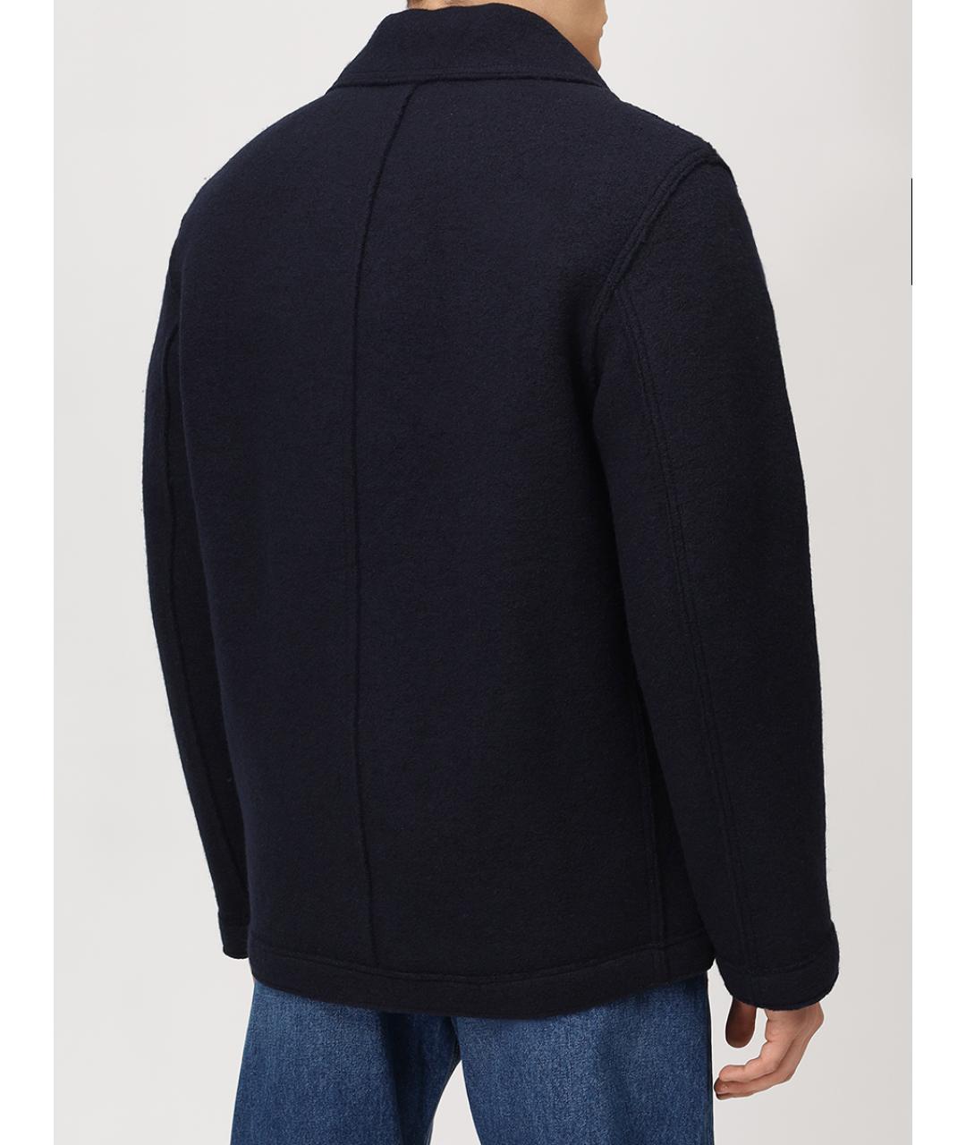 STONE ISLAND Синее шерстяное пальто, фото 3