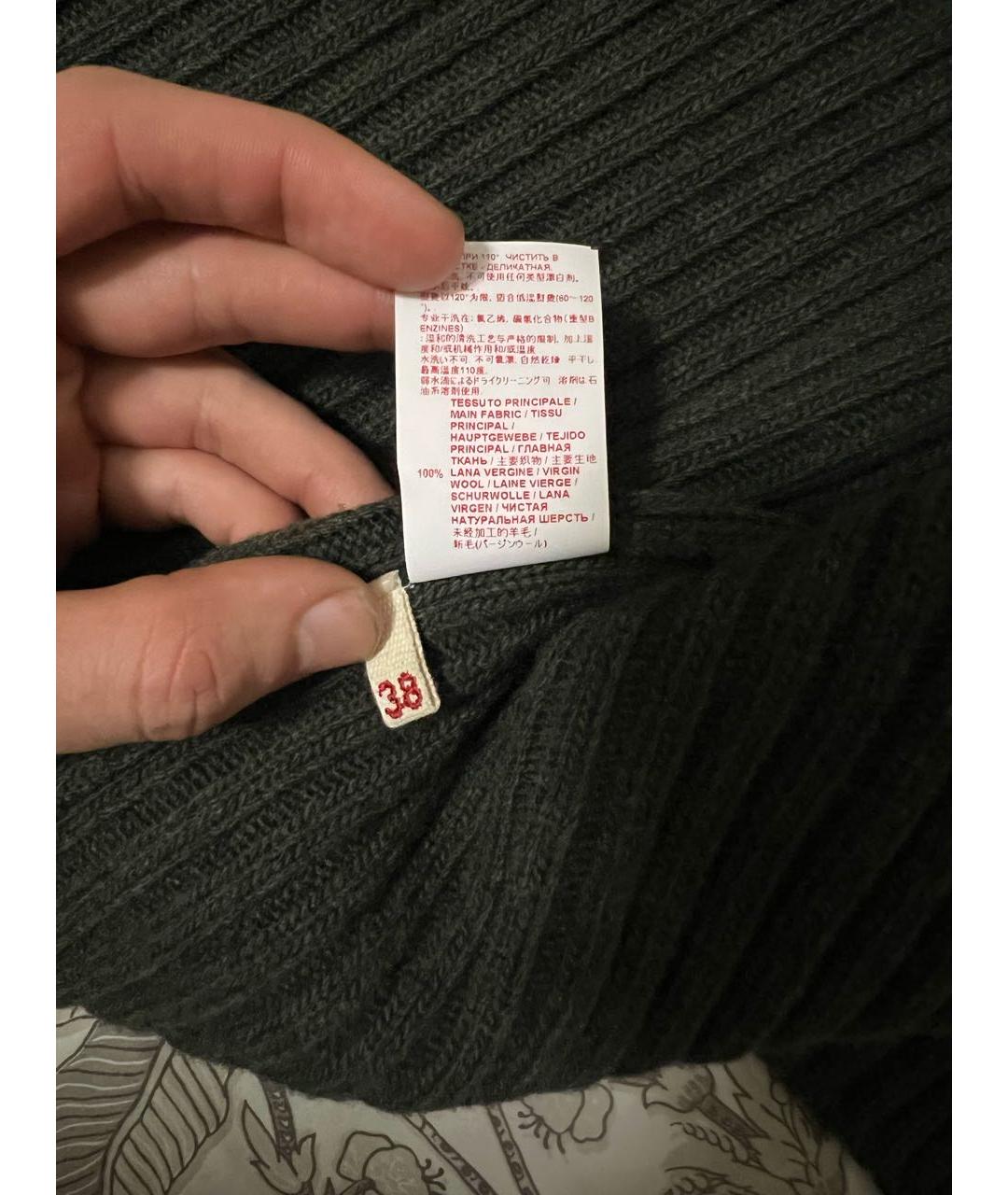 MARNI Хаки шерстяной джемпер / свитер, фото 6