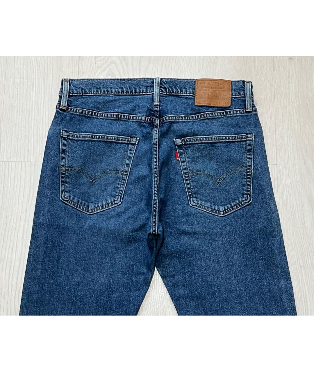 LEVI'S Голубые хлопко-полиэстеровые джинсы скинни, фото 3