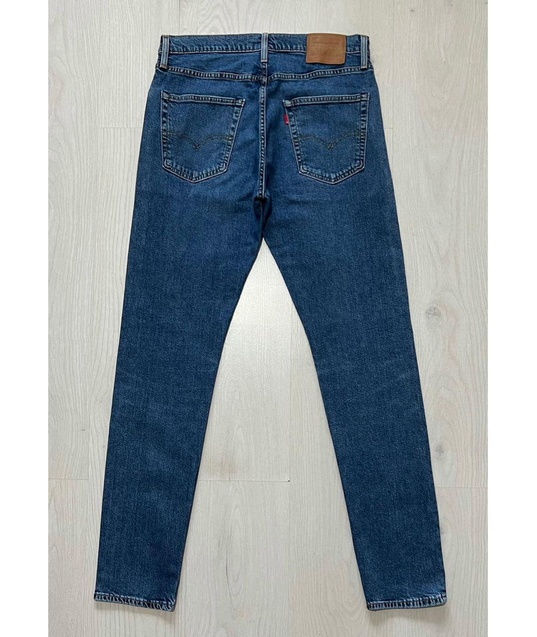 LEVI'S Голубые хлопко-полиэстеровые джинсы скинни, фото 2