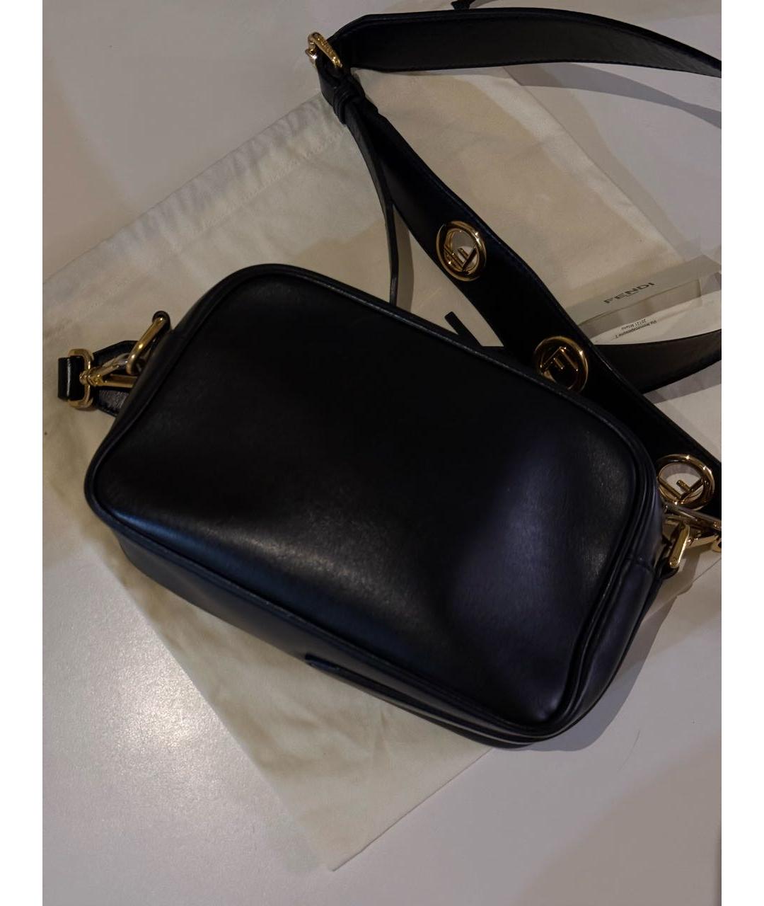 FENDI Черная кожаная сумка через плечо, фото 3