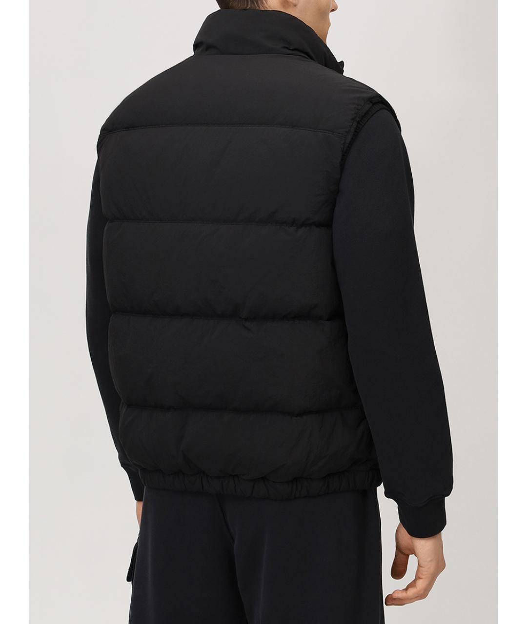 STONE ISLAND Черный полиамидовый жилет, фото 3