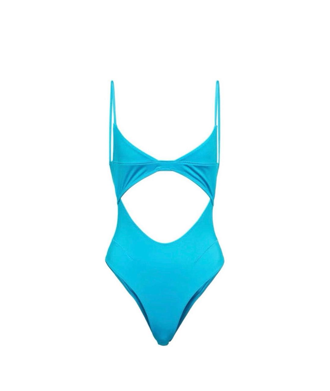 JACQUEMUS Бирюзовый полиэстеровый купальник, фото 8