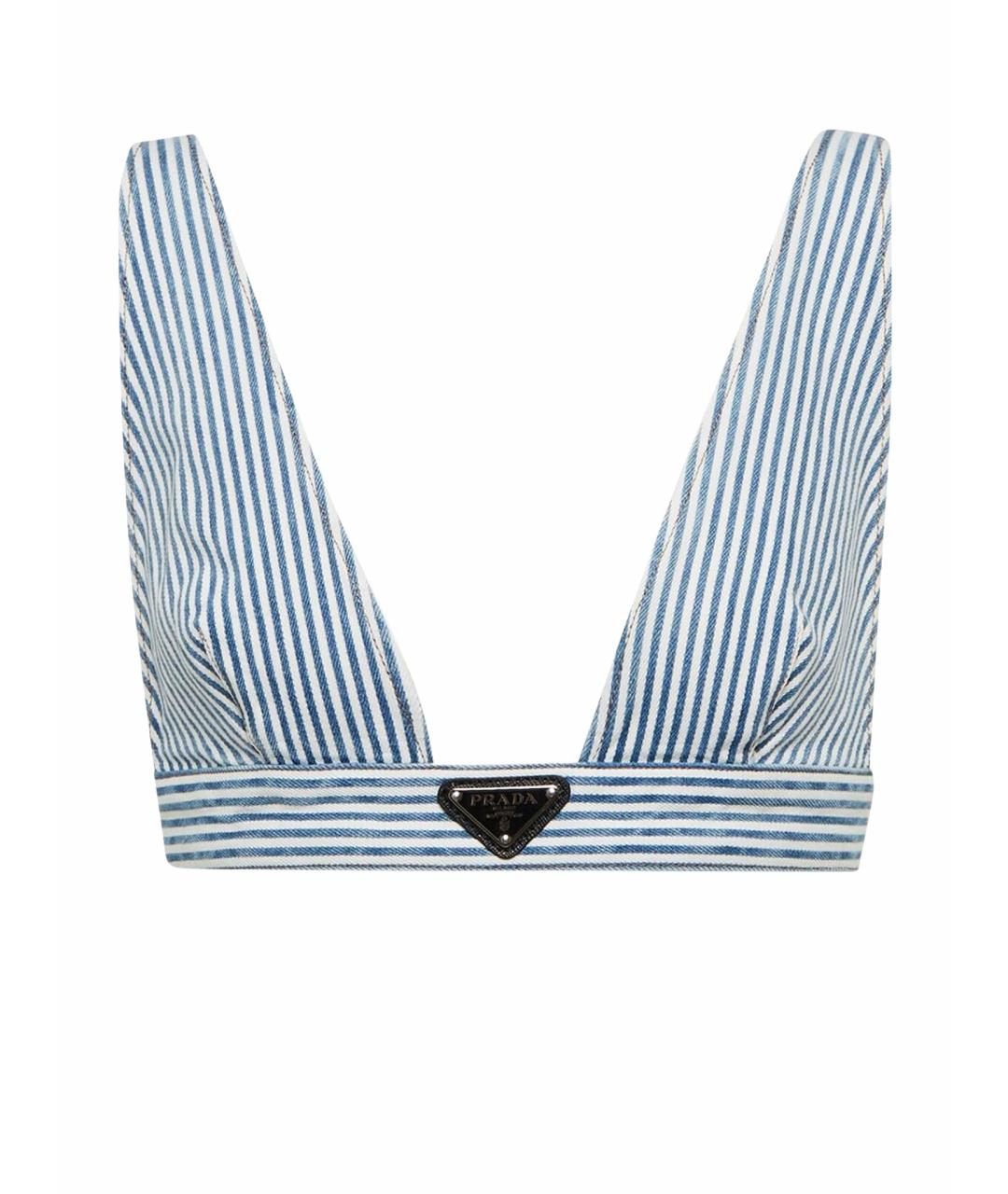 PRADA Голубая хлопковая майка, фото 1