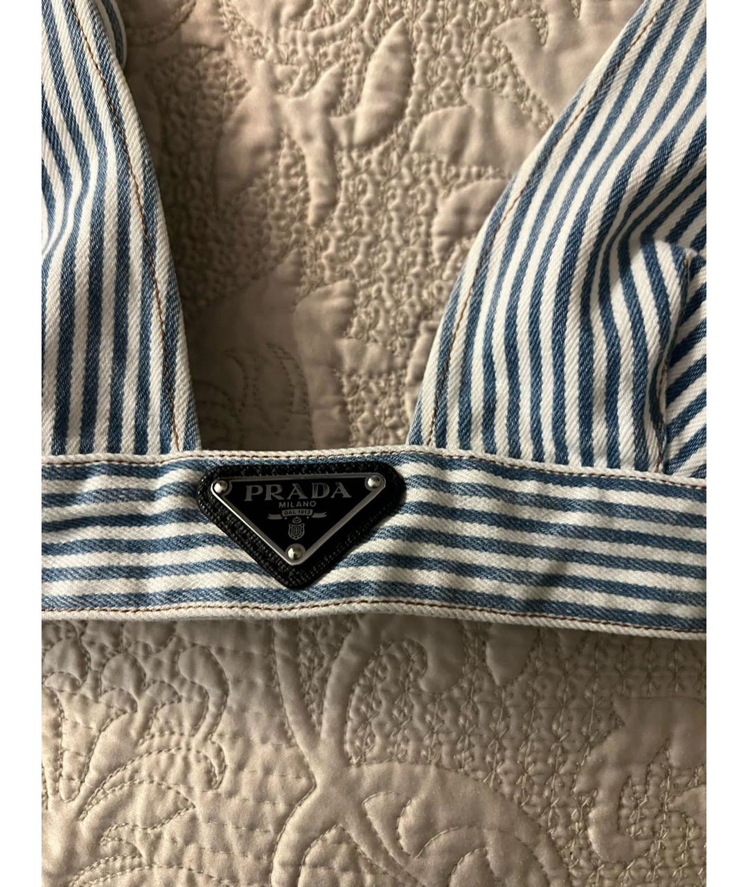 PRADA Голубая хлопковая майка, фото 3