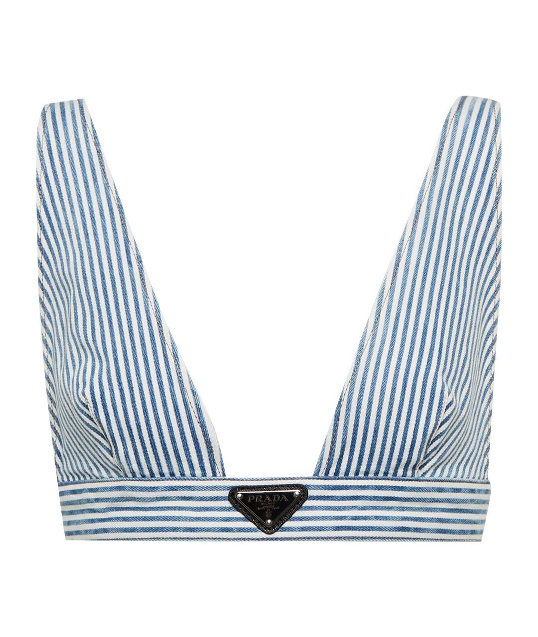 PRADA Голубая хлопковая майка, фото 1