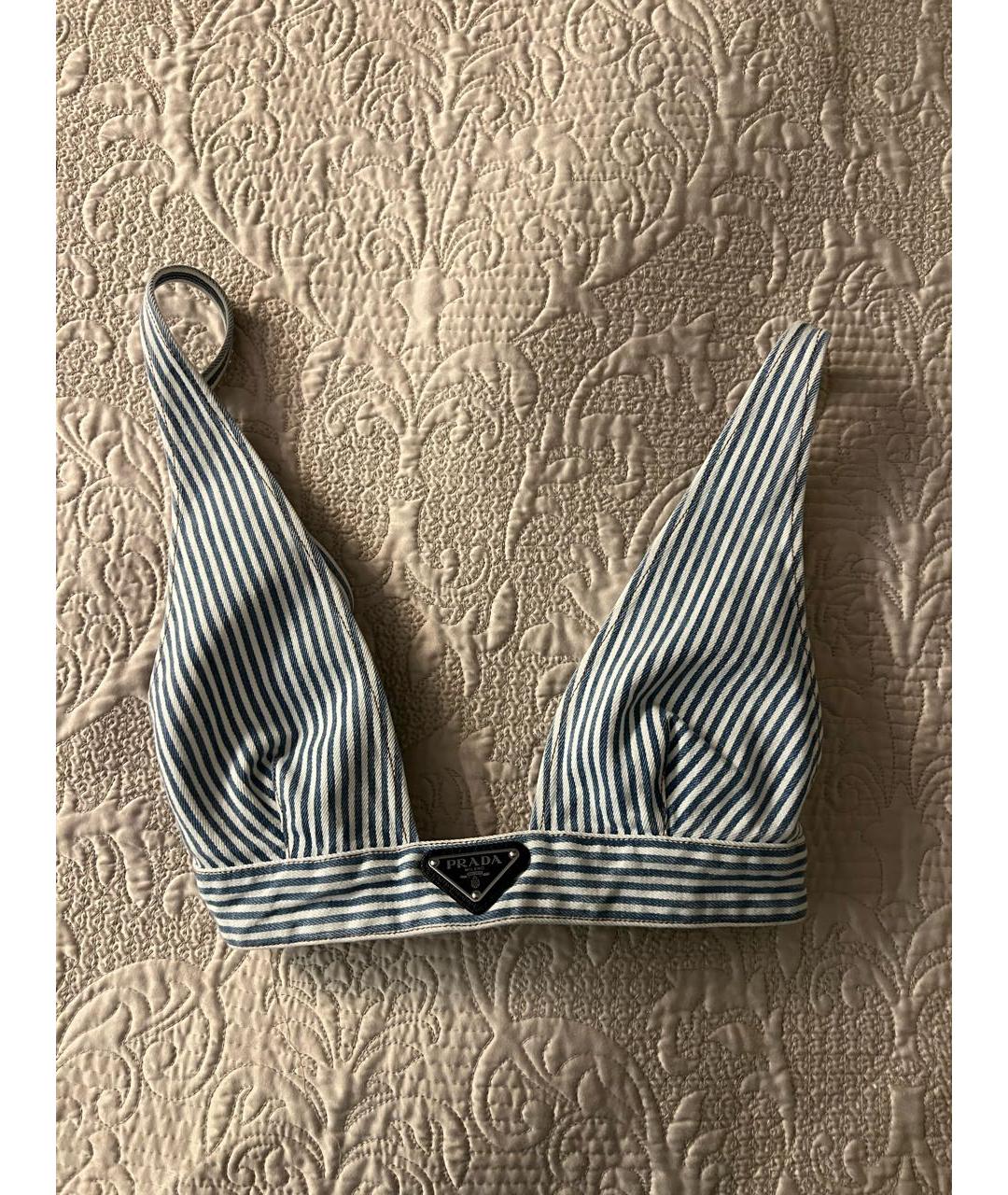 PRADA Голубая хлопковая майка, фото 6