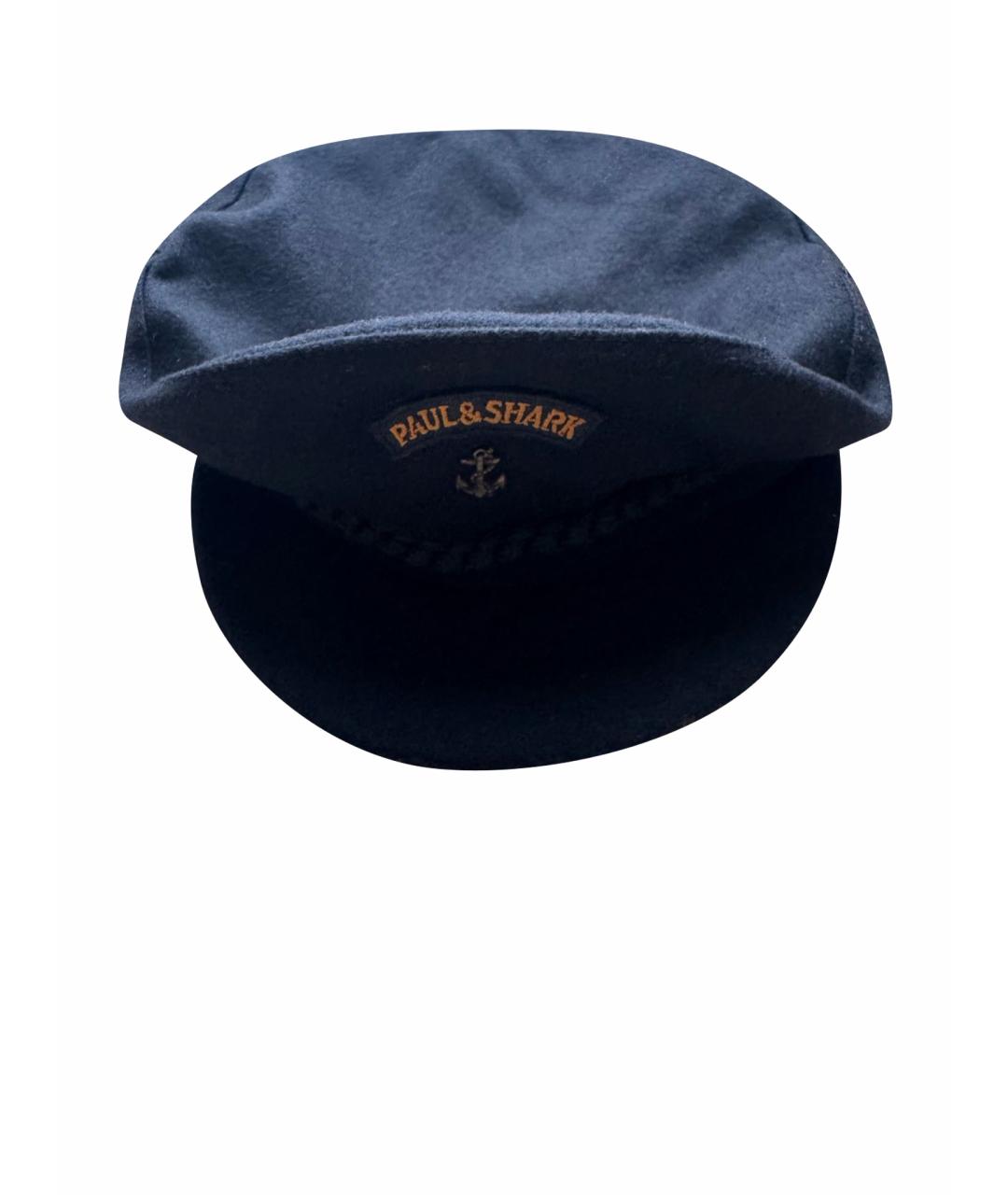PAUL & SHARK Темно-синяя шерстяная кепка, фото 1