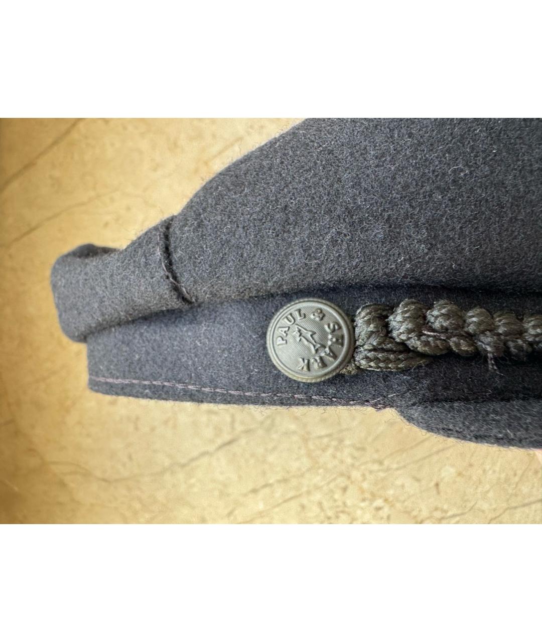 PAUL & SHARK Темно-синяя шерстяная кепка, фото 2