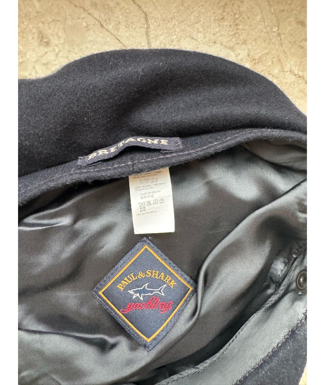 PAUL & SHARK Темно-синяя шерстяная кепка, фото 5