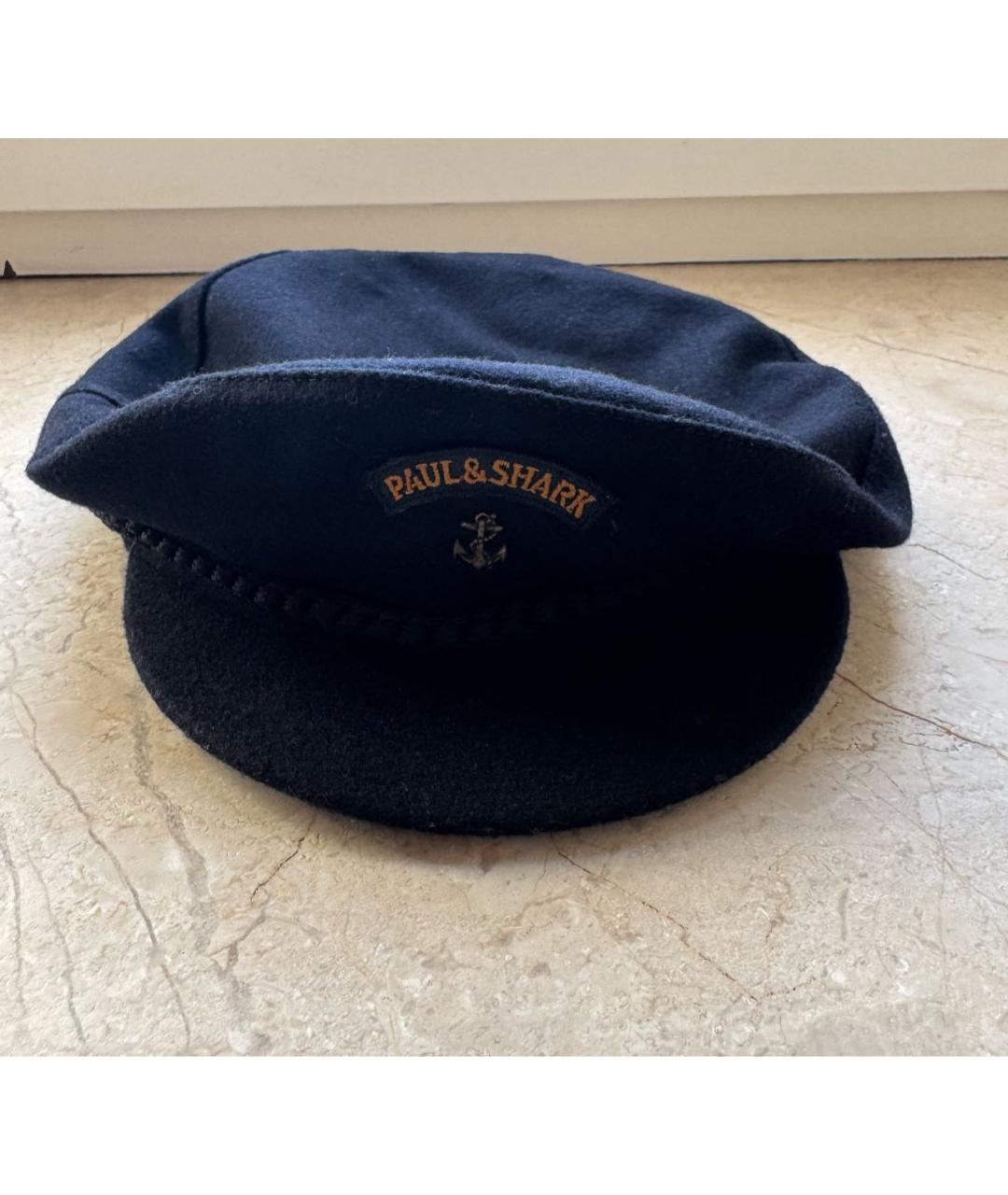 PAUL & SHARK Темно-синяя шерстяная кепка, фото 8