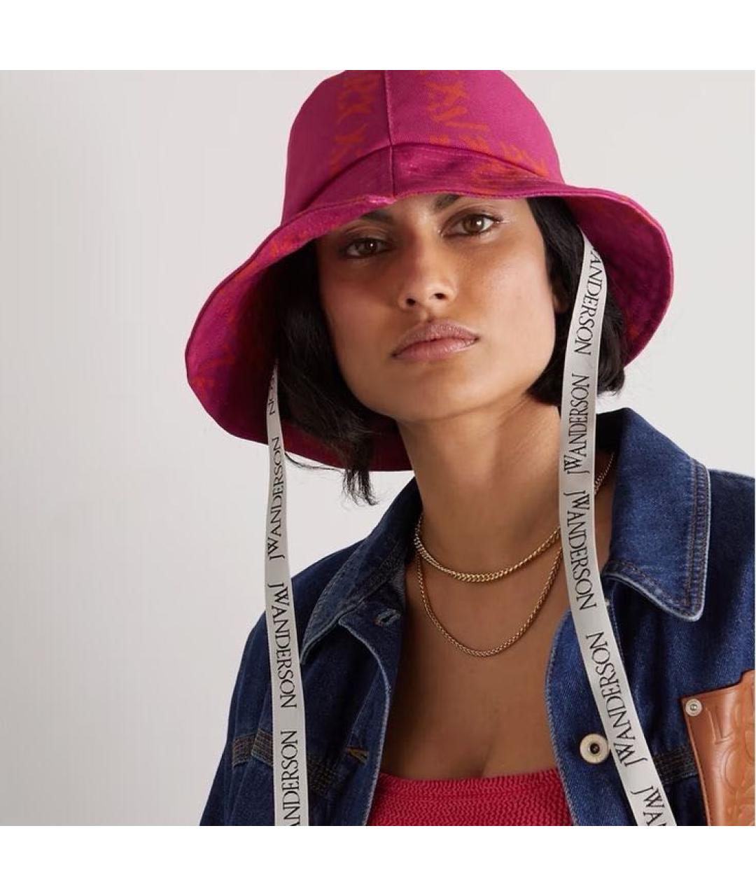 J.W.ANDERSON Розовая хлопковая панама, фото 3